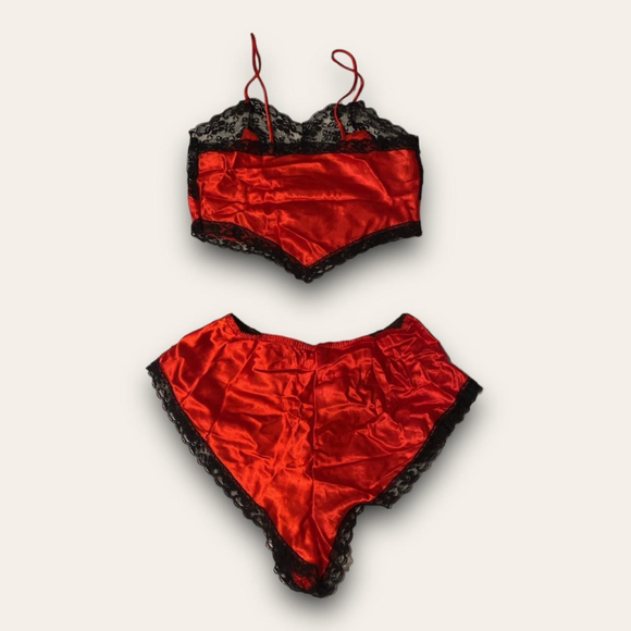 Vintage Frederick’s of Hollywood Lingerie Set 2-Piece Whimsygoth 1990s Lace - Picture 2 of 7